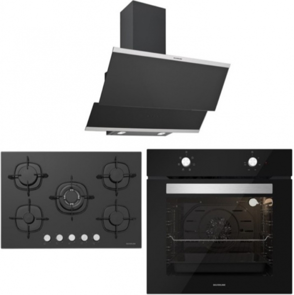 Silverline Siyah Ankastre Set CS5365B01 + BO6501B01 + 3420 Classy