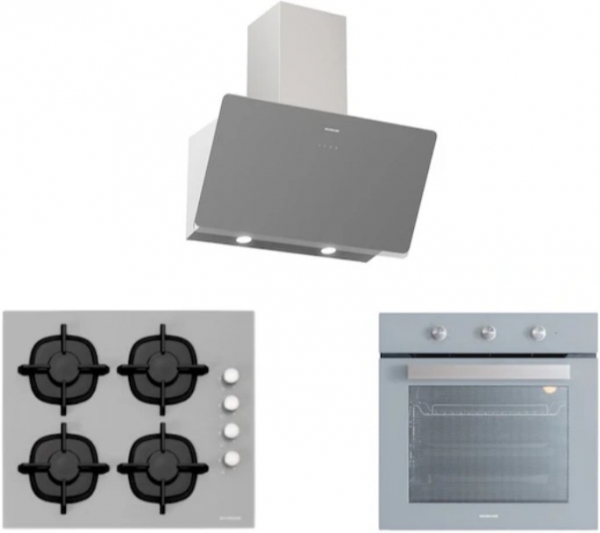 Silverline Gri Ankastre Set CS5343S01 + BO6503S01 + 3457 Soho