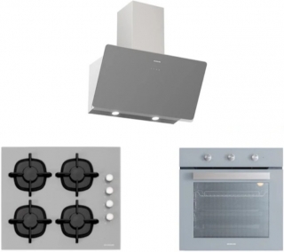 Silverline Gri Ankastre Set CS5343S01 + BO6503S01 + 3457 Soho