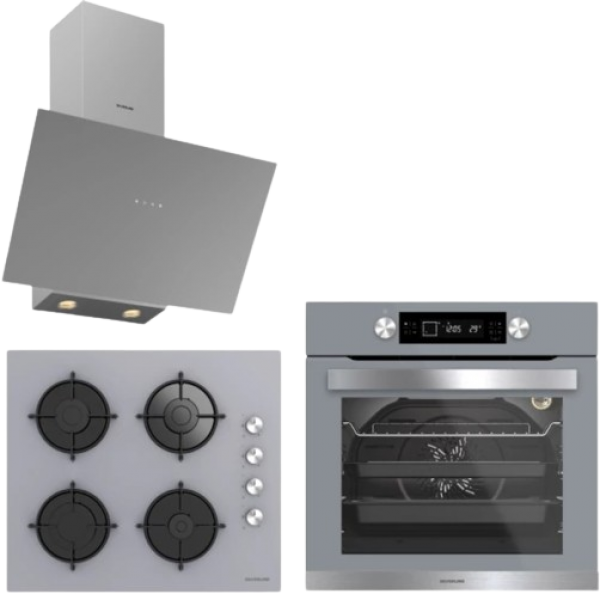 Silverline Gri Ankastre Set CS5349S01 + BO65E5S01 + 3481 FLAM