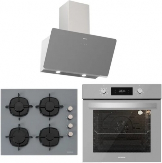 Silverline Gri Ankastre Set CS5335S01 + BO6504S01 + 3457 Soho