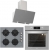 Silverline Gri Ankastre Set CS5335S01 + BO6504S01 + 3457 Soho