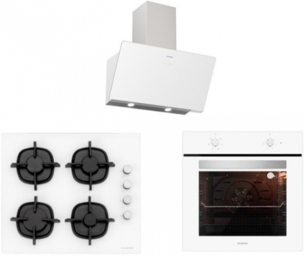 Silverline Beyaz Ankastre Set CS5343W01 + BO6501W01 + 3457 Soho 60