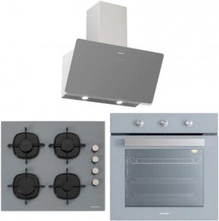 Silverline Gri Ankastre Set CS5335S01 + BO6503S01 + 3457 Soho