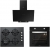 Silverline Siyah Ankastre Set CS5429B01 + BO65E1B01 + 3481 FLAM