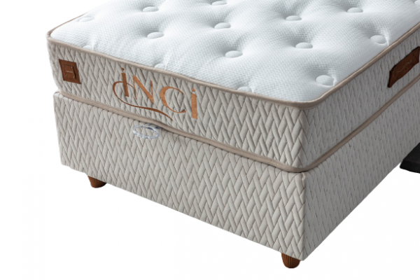 İndivani İnci 200x200 cm Baza+Başlık+Yatak Seti