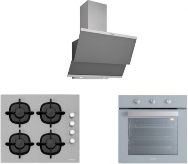 Silverline Gri Ankastre Set CS5343S01 + BO6503S01 + 3420 Classy