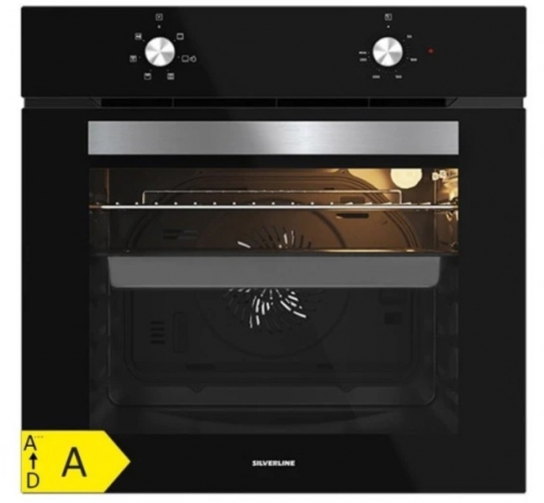 Silverline Siyah Ankastre Set CS5610B01 + BO65E1B01 + 3457.6.110.02 Soho