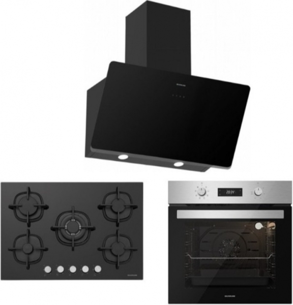 Silverline Siyah Ankastre Set CS5364B01 + BO6504X01 + 3457.6.110.02 Soho