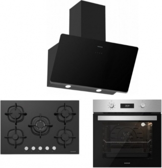 Silverline Siyah Ankastre Set CS5364B01 + BO6504X01 + 3457.6.110.02 Soho