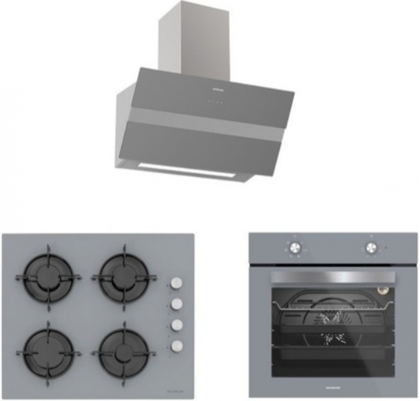 Silverline Gri Ankastre Set CS5349S01 + BO6501S01 + 3472 BOLD