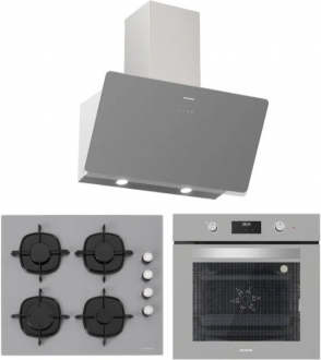 Silverline Gri Ankastre Set CS5335S01 + BO6502S02 + 3457 Soho