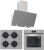 Silverline Gri Ankastre Set CS5335S01 + BO6502S02 + 3457 Soho