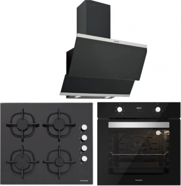 Silverline Siyah Ankastre Set CS5343B01 + BO6502B02 + 3420 Classy