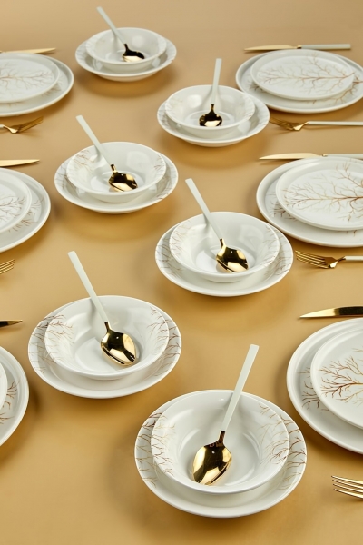 Erbaşlar Golden Tree 24 Parça Yemek Takımı (24 Parça)