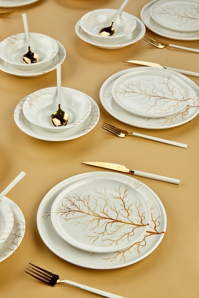 Erbaşlar Golden Tree 24 Parça Yemek Takımı (24 Parça)