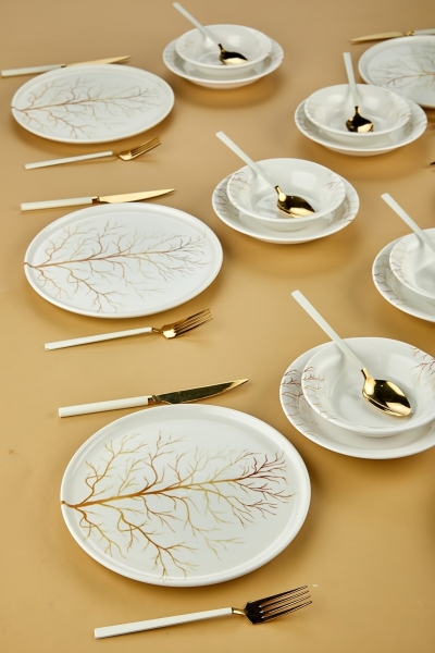 Erbaşlar Golden Tree 18 Parça Yemek Takımı (18 Parça)