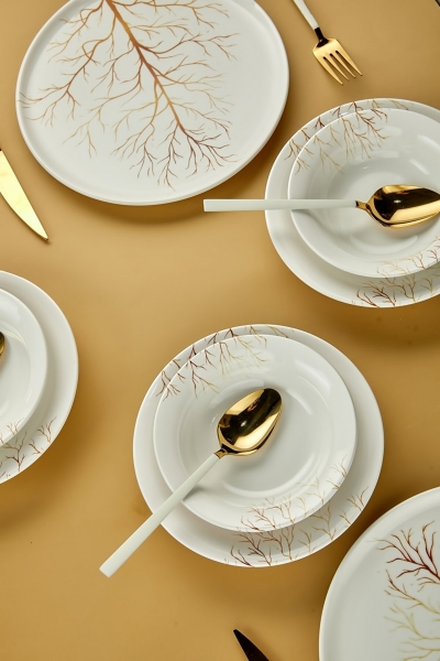 Erbaşlar Golden Tree 18 Parça Yemek Takımı (18 Parça)