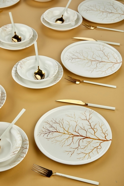 Erbaşlar Golden Tree 18 Parça Yemek Takımı (18 Parça)