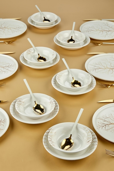 Erbaşlar Golden Tree 18 Parça Yemek Takımı (18 Parça)