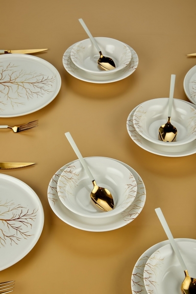 Erbaşlar Golden Tree 18 Parça Yemek Takımı (18 Parça)