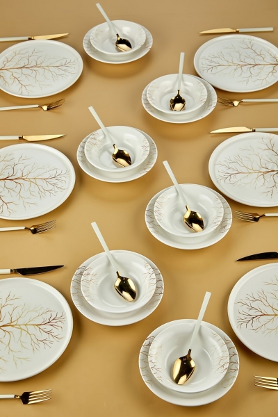 Erbaşlar Golden Tree 18 Parça Yemek Takımı (18 Parça)