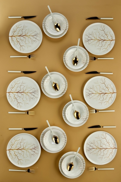 Erbaşlar Golden Tree 18 Parça Yemek Takımı (18 Parça)