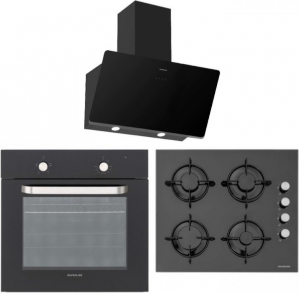 Silverline Siyah Ankastre Set CS5349B01 + BO6275B01 + 3457 Soho