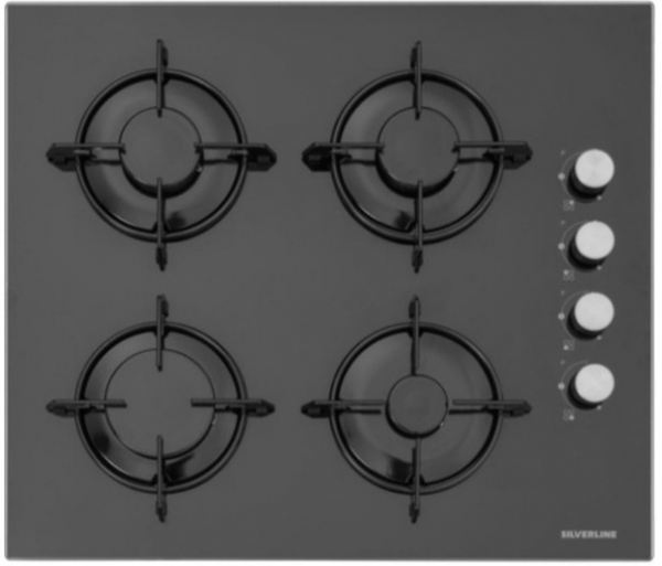Silverline Siyah Ankastre Set CS5349B01 + BO6275B01 + 3457 Soho