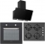 Silverline Siyah Ankastre Set CS5349B01 + BO6275B01 + 3457 Soho