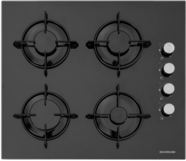 Silverline Siyah Ankastre Set CS5349B01 + BO6502B02 + 3490 Oslo