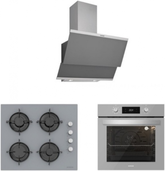 Silverline Gri Ankastre Set CS5349S01 + BO6504S01 + 3420 Classy