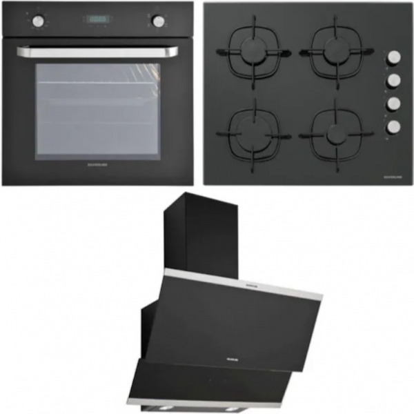 Silverline Siyah Ankastre Set CS5335B02 + Bo6024b01 + 3420 Classy 60