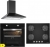 Silverline Siyah Ankastre Set CS5623B01 + BO65E1B01 + 2240 Conic