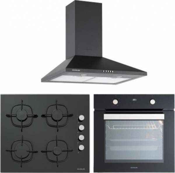 Silverline Siyah Ankastre Set CS5335B01 + BO6502B02 + 2240 Conic