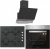 Silverline Siyah Ankastre Set CS5335B01 + BO6501X01 + 3450 Slimline 60
