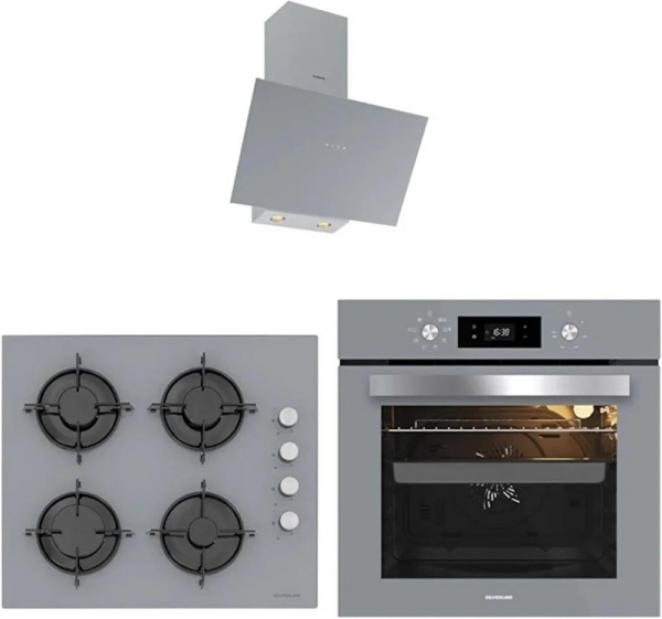 Silverline Gri Ankastre Set CS5349S01 + BO65E4S01 + 3481