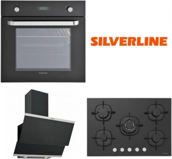 Silverline Siyah Ankastre Set CS5365B01 + Bo6024b01 + 3420 Classy