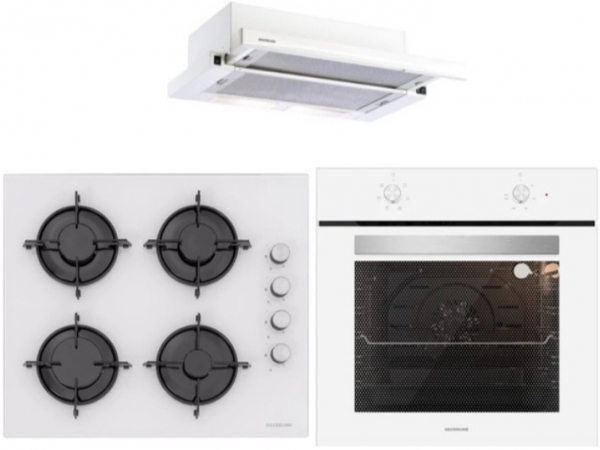 Silverline Beyaz Ankastre Set CS5349W01 + BO6501W01 + 1140 Crystal Line