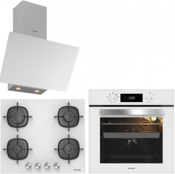 Silverline Beyaz Ankastre Set CS5436W01 + BO65E4W01 + 3481 FLAM