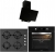 Silverline Siyah Ankastre Set CS5349B01 + BO65E4B01 + 3481 FLAM