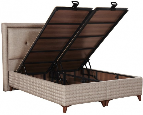Tutku Plume Comfort Pedli Organik 180x200 Baza+Başlık+Yatak Seti
