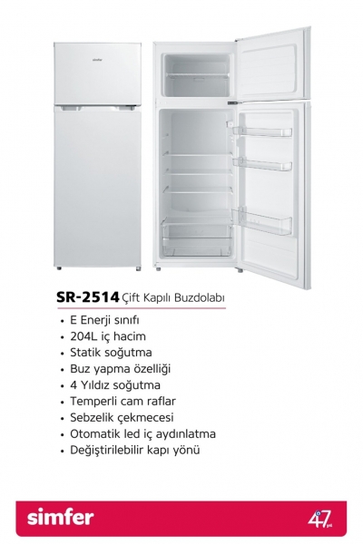 Simfer SR-2514 Buzdolabı