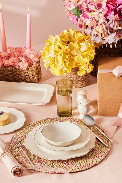 Karaca Daisy Gold Wave Shape 27 Parça Yemek Takımı