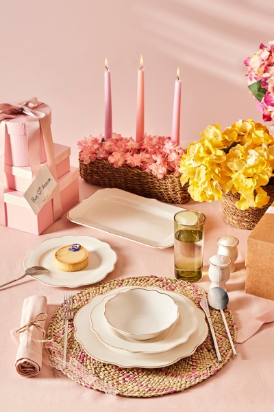 Karaca Daisy Gold Wave Shape 27 Parça Yemek Takımı