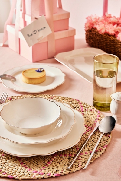 Karaca Daisy Gold Wave Shape 27 Parça Yemek Takımı