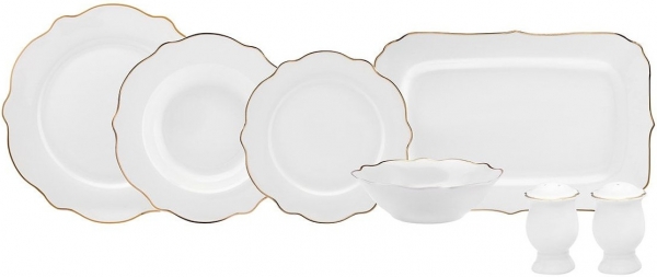 Karaca Daisy Gold Wave Shape 27 Parça Yemek Takımı