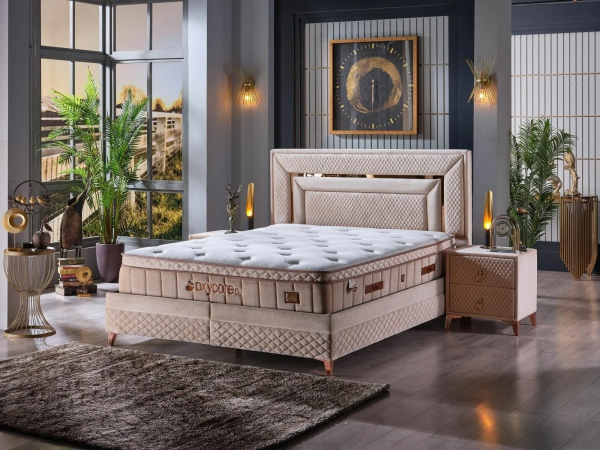 Tutku Oxycore 180x200 Baza+Başlık+Yatak Seti