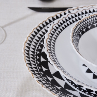 Karaca Black Gold 19 Parça Yemek Takımı