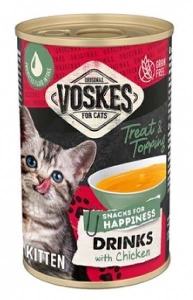 Voskes Tavuk Etli Tahılsız Yavru 135 ml Kedi Maması